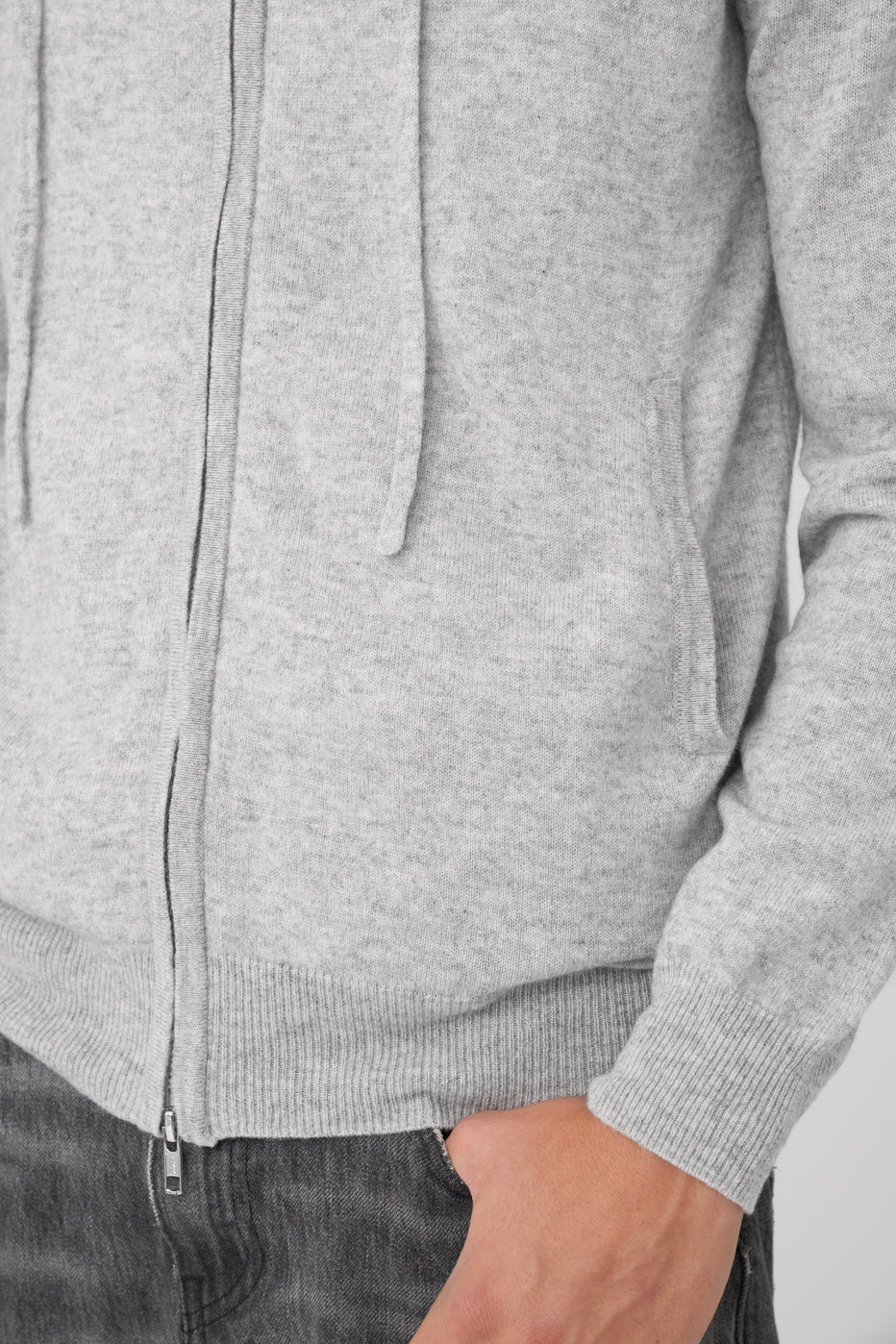 Zip Hoodie Cashmere Grey