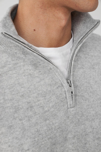 Half-Zip Cashmere Grey