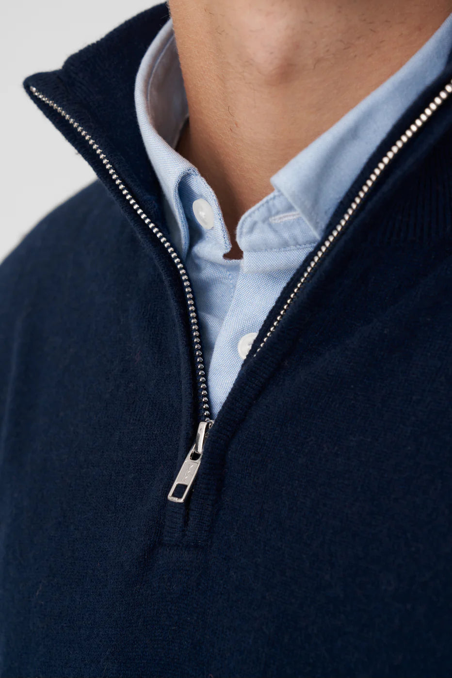 Half-Zip Cashmere Navy