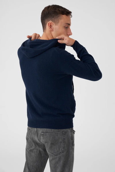 Zip Hoodie Cashmere Navy