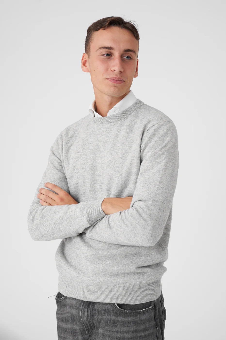 O-Neck Cashmere Grey