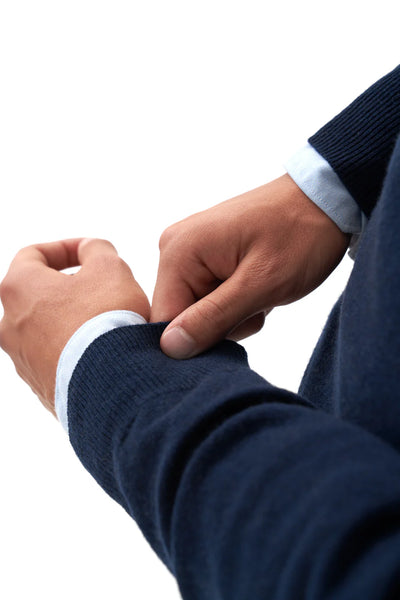 Half-Zip Cashmere Navy