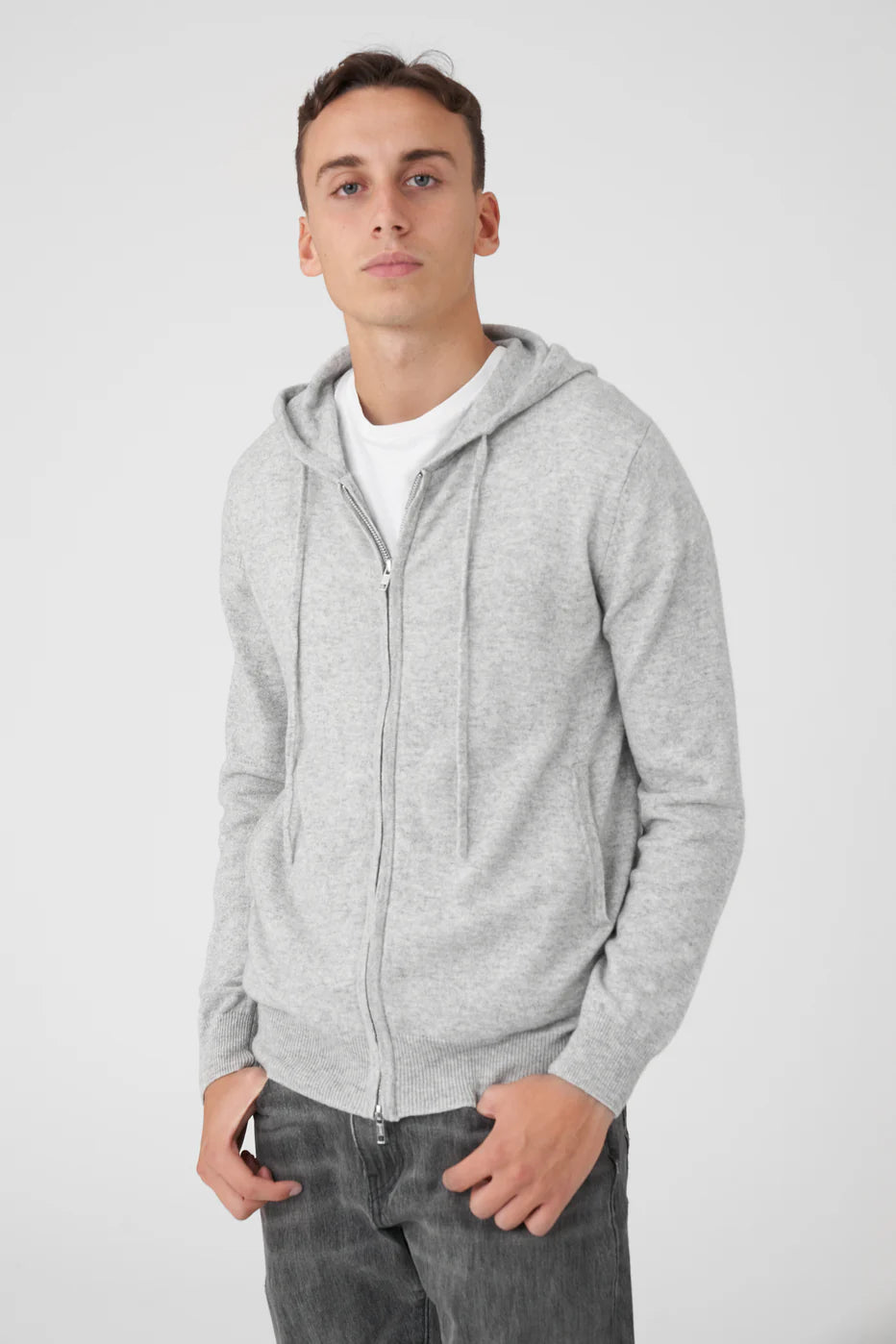 Zip Hoodie Cashmere Grey