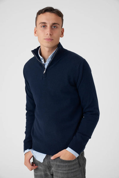 Half-Zip Cashmere Navy