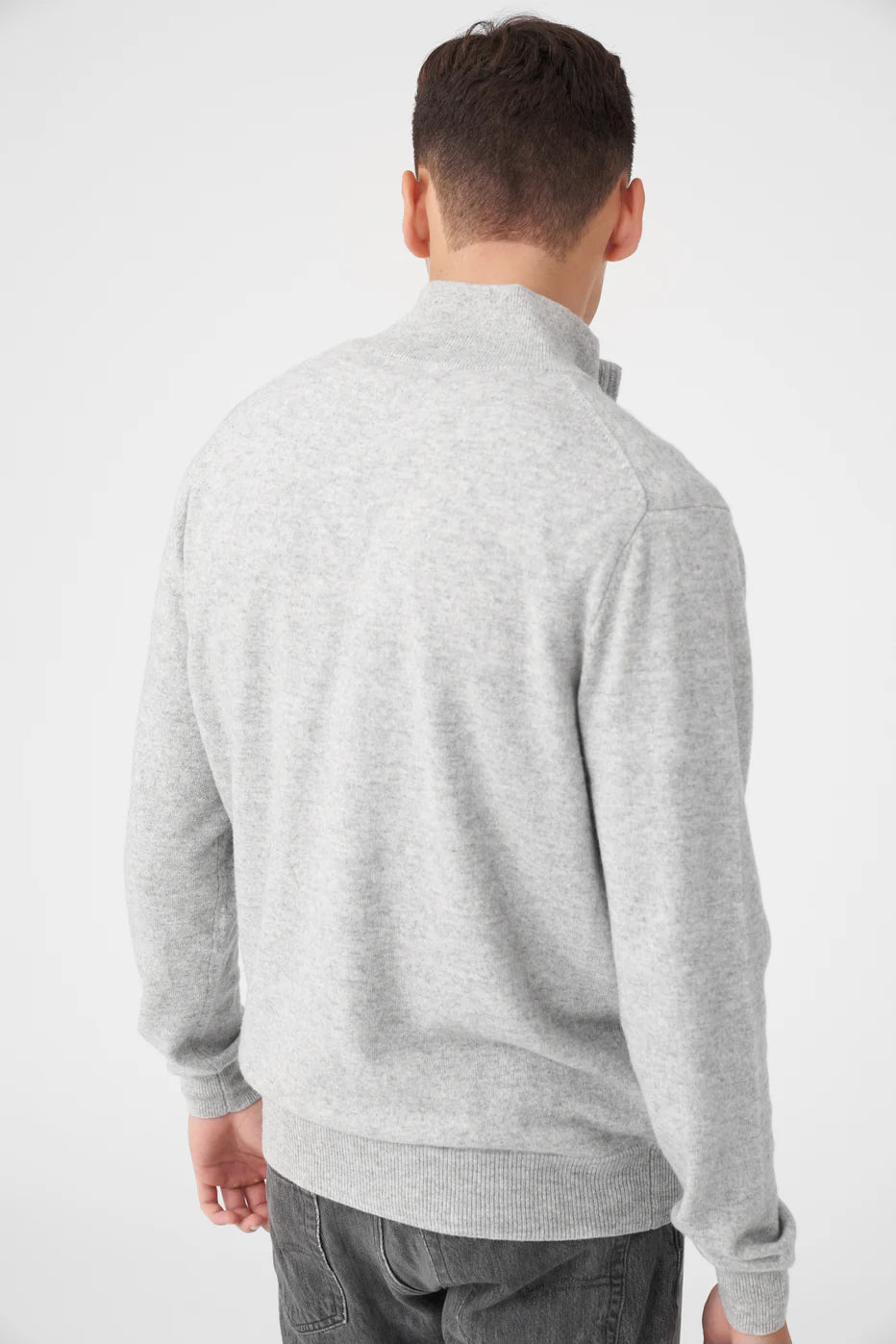 Full-Zip Cashmere Grey