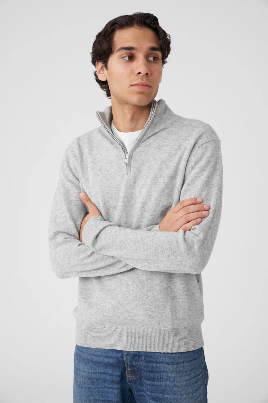 Half-Zip Cashmere Grey