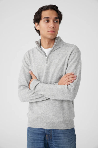 Half-Zip Cashmere Grey